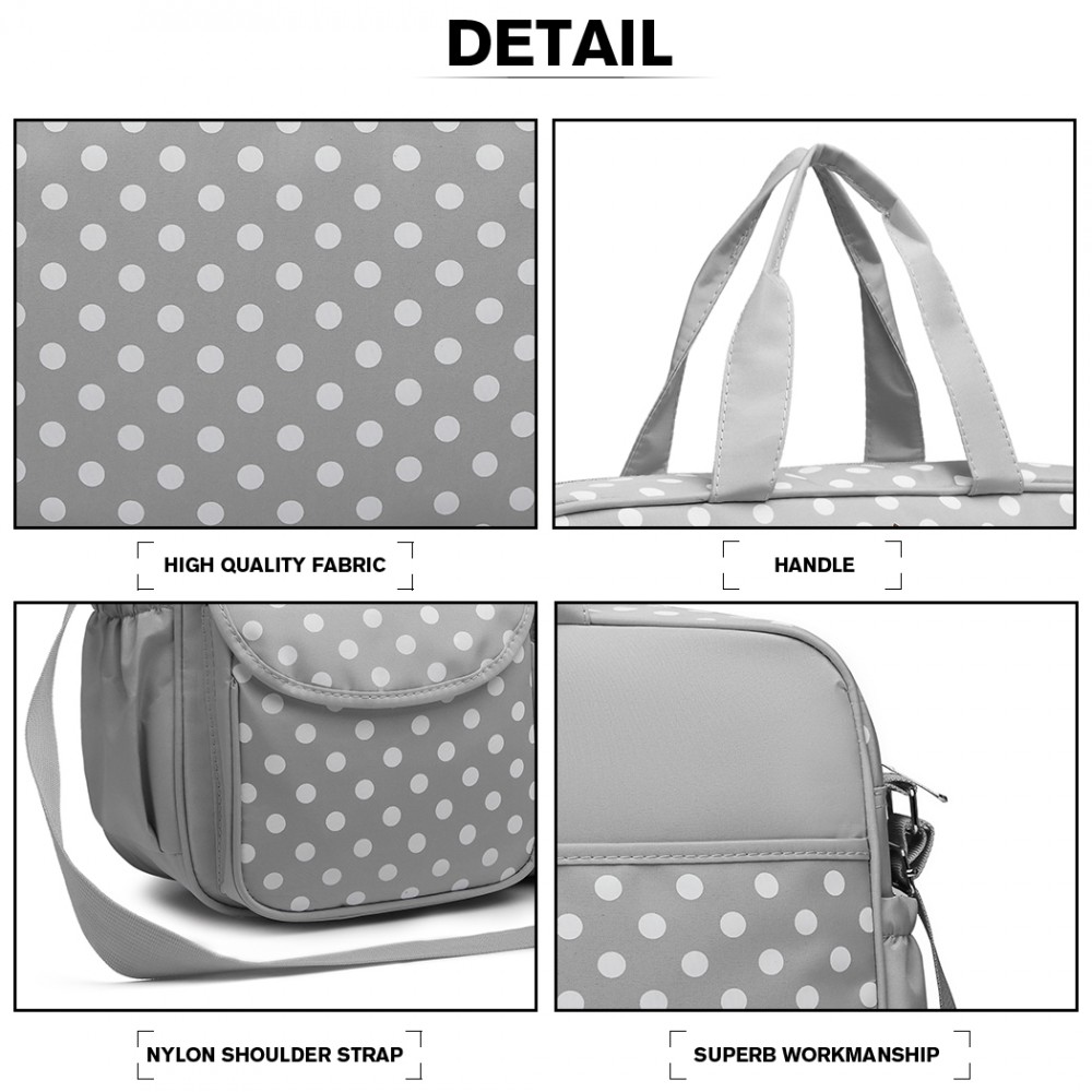 polka dot changing bag