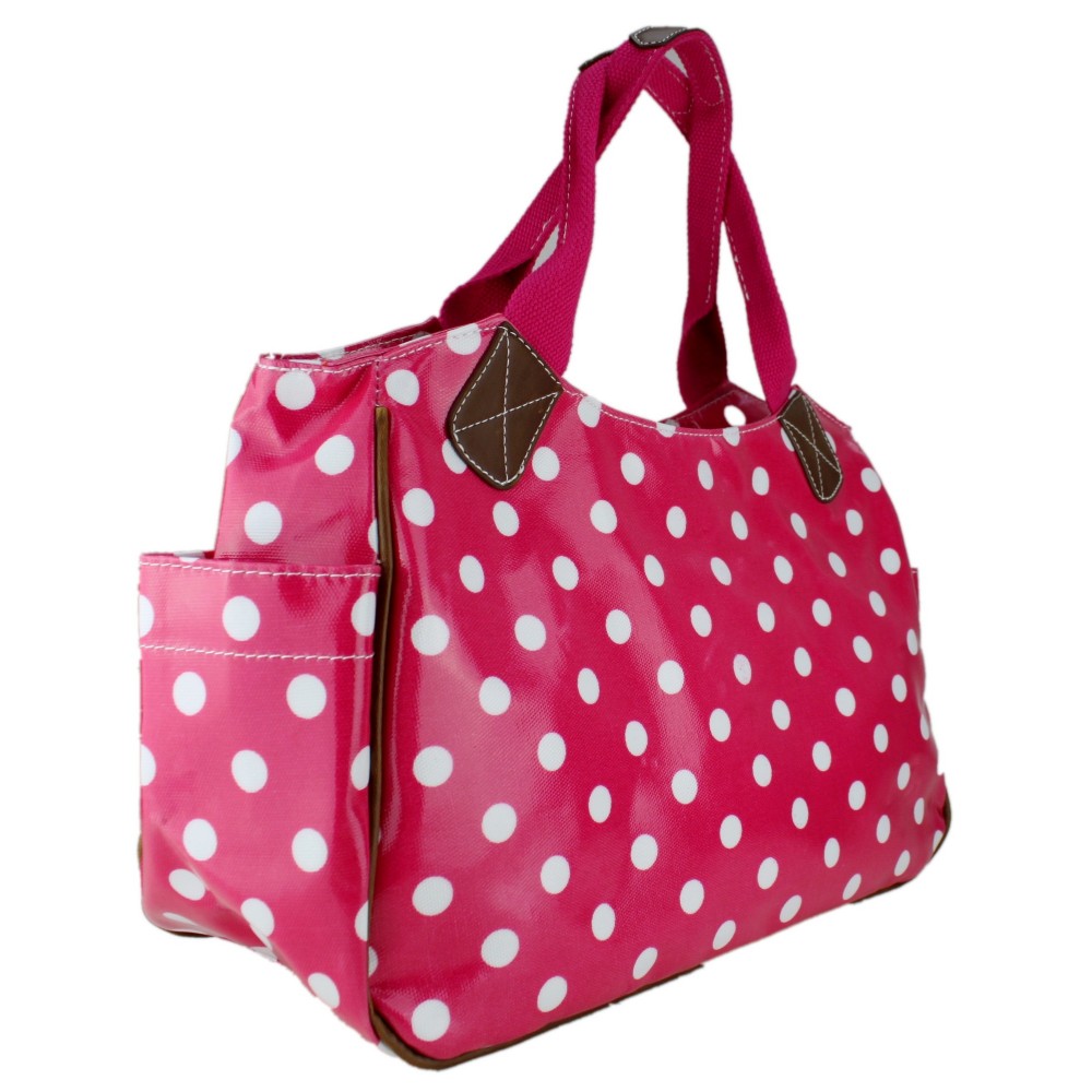 polka dot tote bag