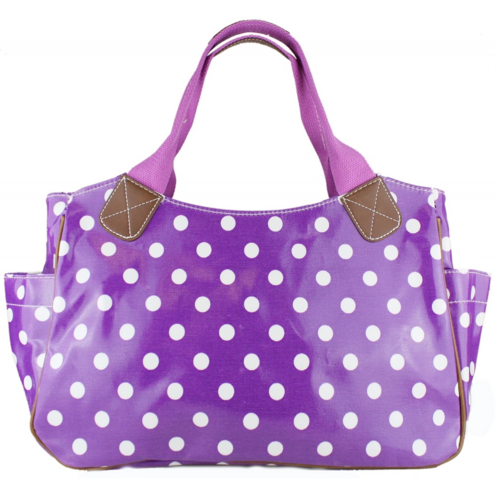 polka dot tote bag