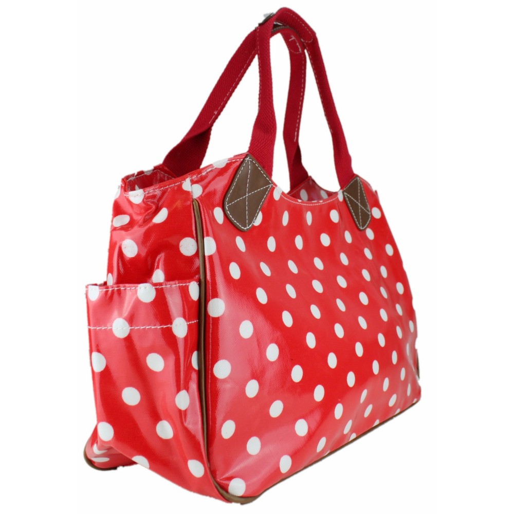 polka dot tote bag