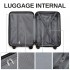 K2391L - British Traveller 24 Inch Durable Polycarbonate and ABS Hard Shell Suitcase With TSA Lock - Black