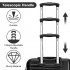 K2391L - British Traveller 20 Inch Durable Polycarbonate and ABS Hard Shell Suitcase With TSA Lock - Black