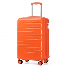 K2391L - British Traveller 20 Zoll Langlebig Polycarbonat und ABS Hartschalen-Koffer Mit TSA-Schloss - Orange