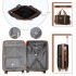 K2392L+S2366 - British Traveller 5 Stück Polypropylen Hartschale Kofferset Mit Tragetasche und Kosmetiktasche - Schwarz