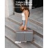 K2392L - British Traveller 20 Inch Multi-Texture Polypropylene Hard Shell Suitcase With TSA Lock - Grey And Brown