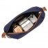 K2392L+S2366 - British Traveller 5 Stück Polypropylen Hartschale Kofferset Mit Tragetasche und Kosmetiktasche - Marineblau