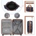K2392L+S2366 - British Traveller 5 Stück Polypropylen Hartschale Kofferset Mit Tragetasche und Kosmetiktasche - Marineblau