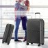 K2393L - British Traveller 3 Pcs Set Spinner Hard Shell PP Suitcase With TSA Lock - Black