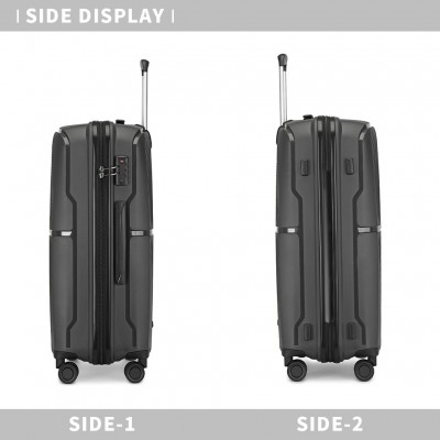 K2393L - British Traveller 3 Pcs Set Spinner Hard Shell PP