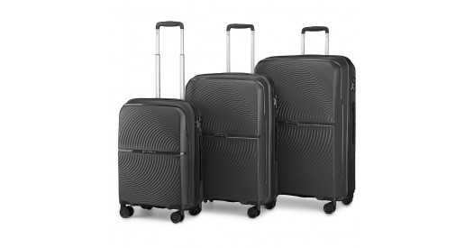 K2393L - British Traveller 3 Pcs Set Spinner Hard Shell PP