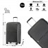 K2393L - British Traveller 20 Inch Spinner Hard Shell PP Suitcase With TSA Lock - Black