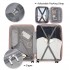 K2393L - British Traveller 4 Pcs Set Spinner Hard Shell PP Suitcase With TSA Lock And Vanity Case - Nude