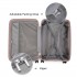 K2393L - British Traveller 4 Pcs Set Spinner Hard Shell PP Suitcase With TSA Lock And Vanity Case - Nude