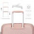 K2393L - British Traveller 4 Pcs Set Spinner Hard Shell PP Suitcase With TSA Lock And Vanity Case - Nude