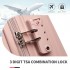 K2393L - British Traveller 4 Pcs Set Spinner Hard Shell PP Suitcase With TSA Lock And Vanity Case - Nude