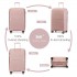 K2393L - British Traveller 4 Pcs Set Spinner Hard Shell PP Suitcase With TSA Lock And Vanity Case - Nude