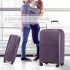 K2393L - British Traveller 20 Inch Spinner Hard Shell PP Suitcase With TSA Lock - Purple