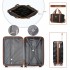 K2395L+S2366 - British Traveller 20 Inch Ultralight ABS And Polycarbonate Cabin Size Suitcase Included Vanity Case And Travel Tote And Cosmetic Pouch - Black And Brown