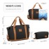 K2395L+S2366 - British Traveller 20 Inch Ultralight ABS And Polycarbonate Cabin Size Suitcase Included Vanity Case And Travel Tote And Cosmetic Pouch - Black And Brown