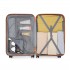 K2395L+S2366 - British Traveller 20 Inch Ultralight ABS And Polycarbonate Cabin Size Suitcase 3 Piece Travel Set with Travel Tote and Cosmetic Pouch - Cream
