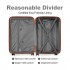 K2395L - British Traveller 24 Inch Ultralight ABS And Polycarbonate Bumpy Diamond Suitcase With TSA Lock - Grey And Brown