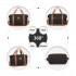 K2395L+S2366 - British Traveller 20 Inch Ultralight ABS And Polycarbonate Cabin Size Suitcase Included Vanity Case And Travel Tote And Cosmetic Pouch - Black And Brown