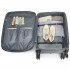 K2397L - British Traveller 3-Piece Lightweight Soft Shell Luggage Set with TSA Locks - Grey