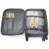 K2397L - British Traveller 3-Piece Lightweight Soft Shell Luggage Set with TSA Locks - Black