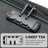 K2397L - British Traveller 3-Piece Lightweight Soft Shell Luggage Set with TSA Locks - Black