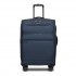 KSB2582 - British Traveller 24-Inch Expandable Softshell Suitcase with TSA Lock, Silent Spinner Wheels & Laptop Compartment - Navy
