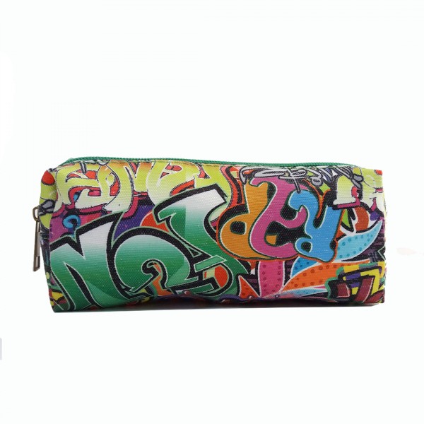 PC - Miss Lulu Canvas Pencil Case Graffiti
