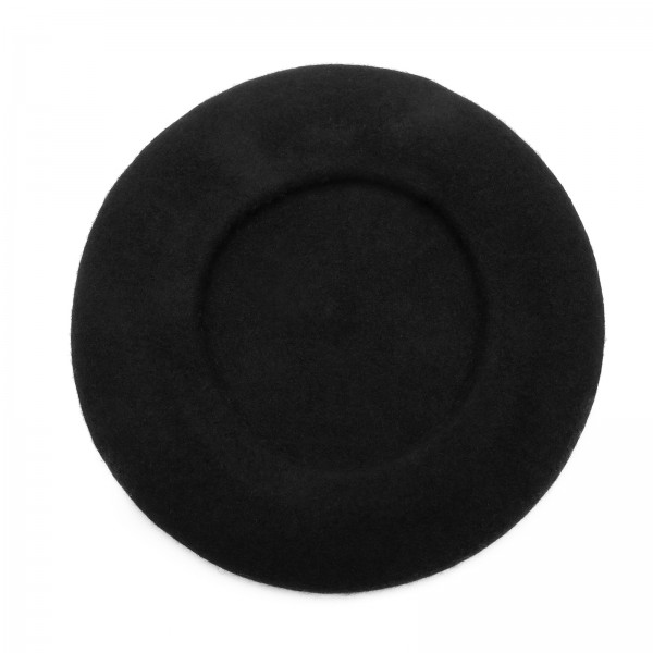 CAP-4 - Kobiety Vintage francuski kapelusz w stylu beretu - Czarny