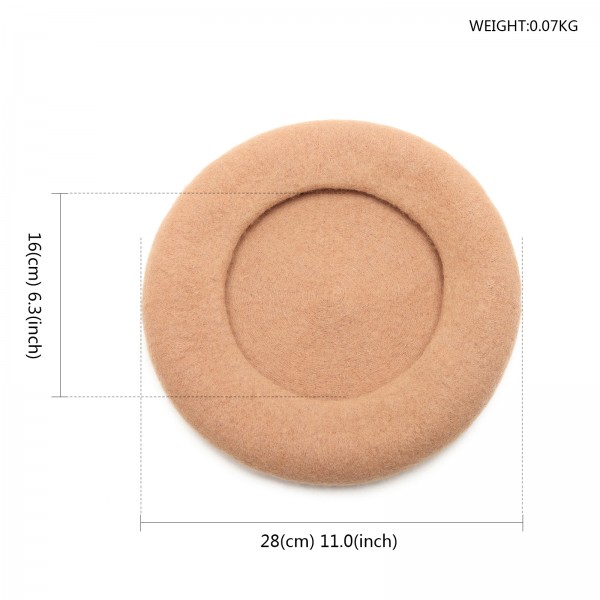 CAP-4 - Women's Vintage French Beret Style Hat - Beige CAP-4 - Women's Vintage French Beret Style Hat - Beige