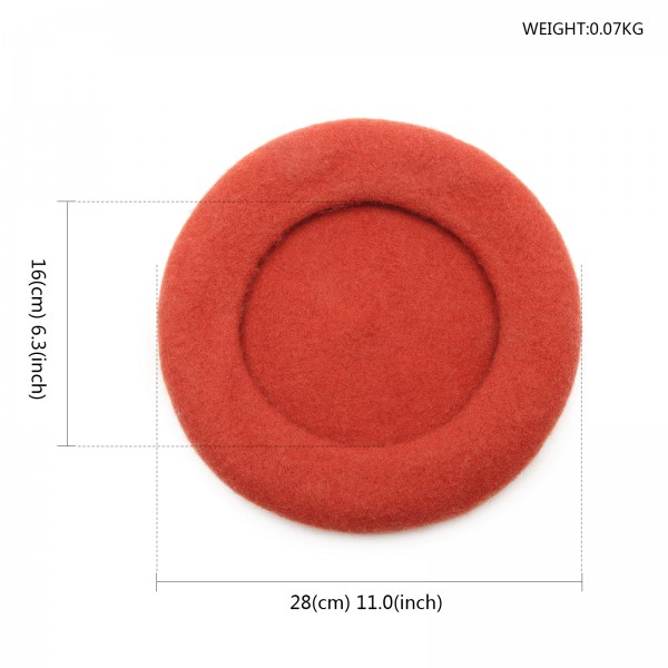 CAP-4 - Damen Vintage French Beret Style Hut - Rot