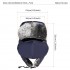 CAP-5 - Unisex 3-in-1 Thermal Faux Fur Lined Trapper Hat - Navy