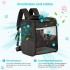 PTD2640 - Dogat Foldable And Durable Pet Backpack Carrier Travel Bag for Cats and Small Dogs - Black