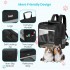 PTD2640 - Dogat Foldable And Durable Pet Backpack Carrier Travel Bag for Cats and Small Dogs - Black