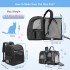 PTD2641 - Dogat Expandable And Foldable Pet Backpack Carrier with Ventilated Mesh Windows Comfortable & Secure Design - Black