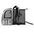 PTD2641 - Dogat Ausbaufähig Und Zusammenklappbar Haustier-Rucksacktrage mit Belüftete Mesh-Fenster Bequemes & sicheres Design - Grau