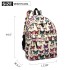 E1401B - Miss Lulu Large Backpack Butterfly Beige 