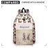 E1401B - Miss Lulu Large Backpack Butterfly Beige 