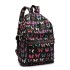 E1401B - Miss Lulu Large Backpack Butterfly Black