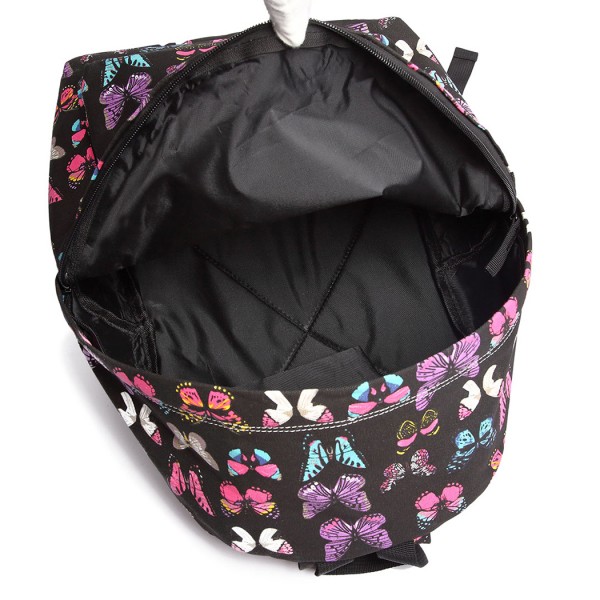 E1401B - Miss Lulu Large Backpack Butterfly Black