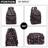 E1401B - Miss Lulu Large Backpack Butterfly Black