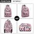 E1401B - Miss Lulu Large Backpack Butterfly Pink