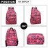 E1401B - Miss Lulu Large Backpack Butterfly Plum