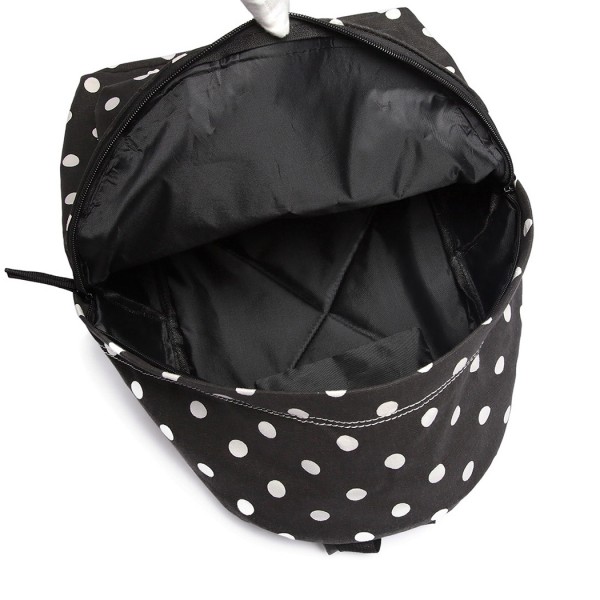 E1401D2 - Miss Lulu Large Backpack Polka Dot Black