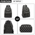E1401D2 - Miss Lulu Large Backpack Polka Dot Black