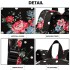 E1401F - Miss Lulu Large Backpack Flower Polka Dot - Black