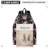 E1401F - Miss Lulu Large Backpack Flower Polka Dot - Black